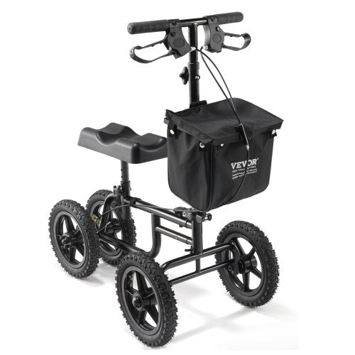 Folding Knee Scooter Carbon Steel Steerable Knee Walker with HeightAdjustable