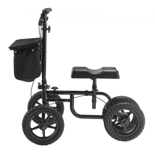 Folding Knee Scooter Carbon Steel Steerable Knee Walker with HeightAdjustable
