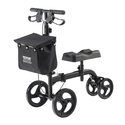 Folding Knee Scooter Carbon Steel Steerable Knee Walker with HeightAdjustable 1