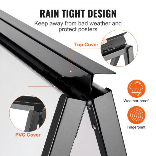 A Frame Sidewalk Sign 24x36 Inch Heavy Duty Slidein Signboard Holder