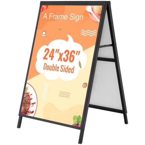 A Frame Sidewalk Sign 24x36 Inch Heavy Duty Slidein Signboard Holder