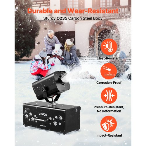 Snow Machine 1200W 90° Shaking Head Snow Maker with Wireless Remote