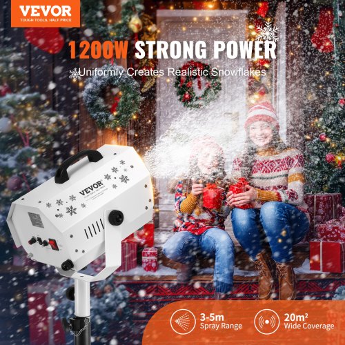 Snow Machine 1200W Snow Making Machine with Height Adjustable Stand