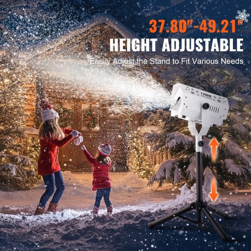 Snow Machine 1200W Snow Making Machine with Height Adjustable Stand