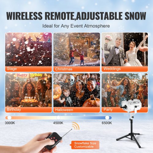 Snow Machine 1200W Snow Making Machine with Height Adjustable Stand