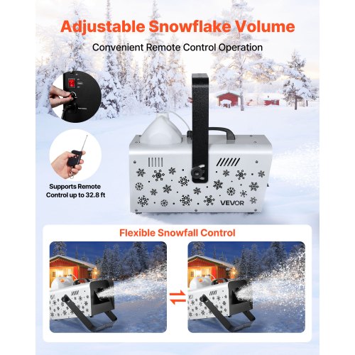 Snow Machine 1500W HandheldHanging Snow Maker By Wireless Remote Control