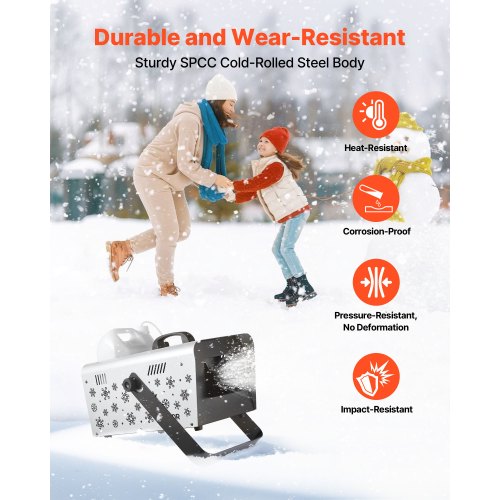 Snow Machine 1500W HandheldHanging Snow Maker By Wireless Remote Control