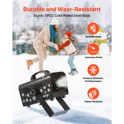 Snow Machine 800W HandheldHanging Snow Maker Portable Wireless Remote