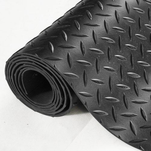 DiamondPlate Rubber Flooring Roll 3 mm x 4 ft x 8 ft Garage Floor Mat SBR