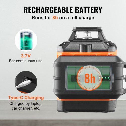 100ft Self Leveling Laser Level Manual Green 3 x 360° Cross Line Laser