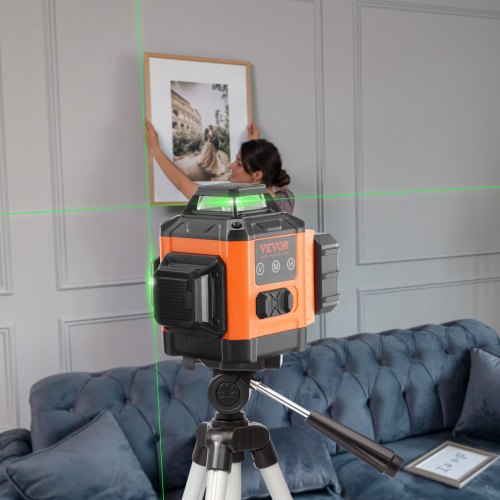 100ft Self Leveling Laser Level Manual Green 3 x 360° Cross Line Laser