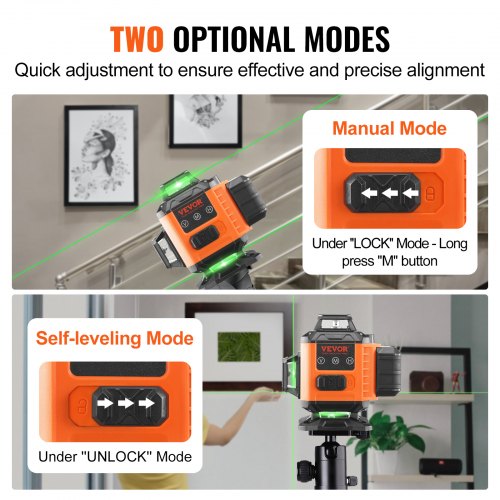 Laser Level 100ft Self Leveling Manual Green 4 x 360° Cross 16 Line Laser