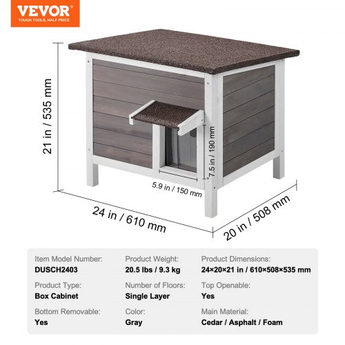 Outdoor Cat House Weatherproof Feral Cat Shelter for Multiple Cats Outdoor