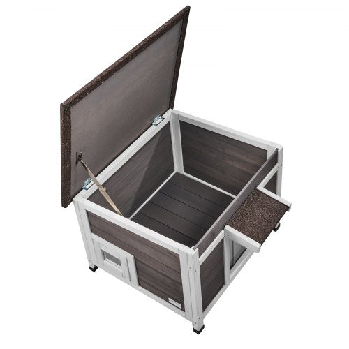 Outdoor Cat House Weatherproof Feral Cat Shelter for Multiple Cats Outdoor