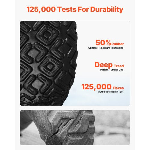 Mens Rubber Boots Protective Footwear Waterproof Anti Slip Hunting Boots 1