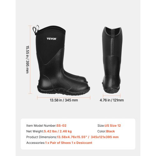 Mens Rubber Boots Protective Footwear Waterproof Anti Slip Hunting Boots 1
