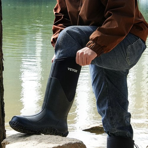 Mens Rubber Boots Protective Footwear Waterproof Anti Slip Hunting Boots 1
