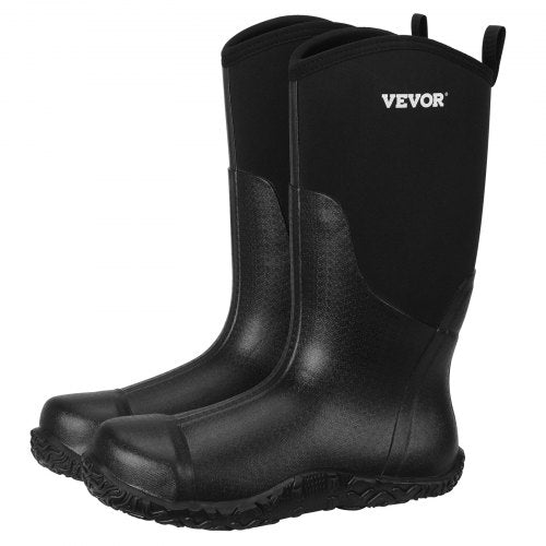 Mens Steel Toe Rubber Boots Protective Footwear Waterproof Rain Fishing 1