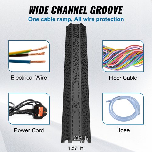2Pack Cable Protection Ramps Supports Up to 2000 lbs Per Axle Durable