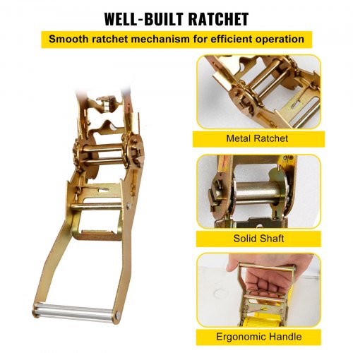 E Track Ratchet Strap 18PCS 2 x 15 ETrack Straps 4400 LBS Breaking