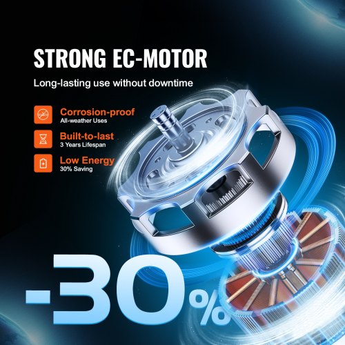 Inline Duct Fan 8Inch 807 CFM with Temperature Humidity Controller Quiet