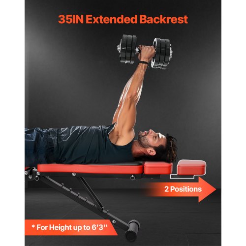 Weight Bench Sit up Bench for Home Gym Strength Training Adjustable Foldable