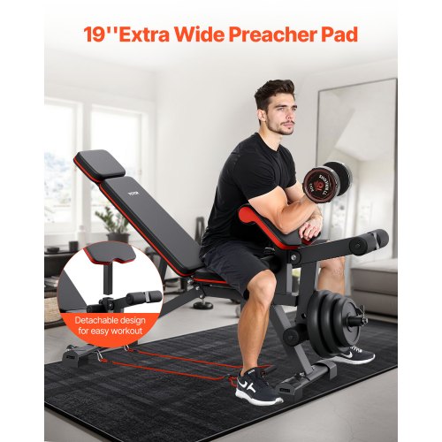 Weight Bench 800lbs Adjustable Weight Bench Press for Full Body Workout