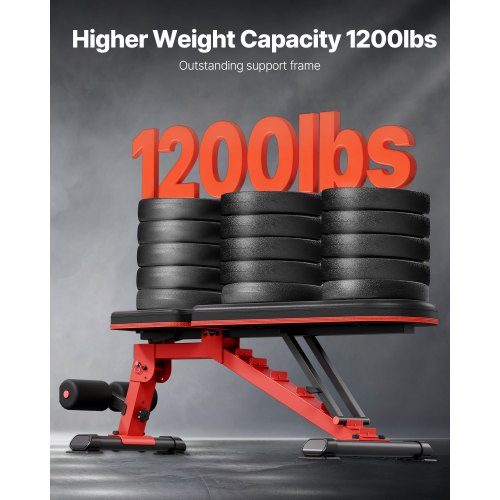 Weight Bench 1200lbs Heavy Duty Stable Weight Bench Press for Full Body