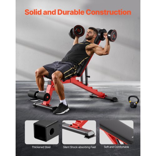 Weight Bench 1200lbs Heavy Duty Stable Weight Bench Press for Full Body
