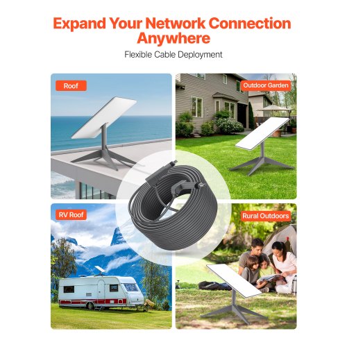Starlink Gen 2 Cable 75 FT 24 AWG Copper Core Durable Extension Cable