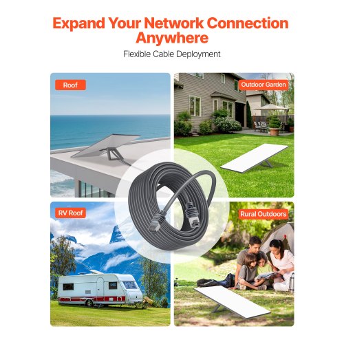 Starlink Gen 3 Cable 100 FT 24 AWG Copper Core Durable Extension Cable