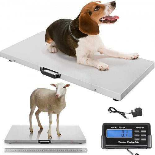 1100Lbs x 02Lbs Digital Livestock Scale Large Pet Vet Scale Stainless Steel