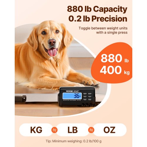 Livestock Scale 700LBS Dog Scales Large Platform 406x209Inch Stainless