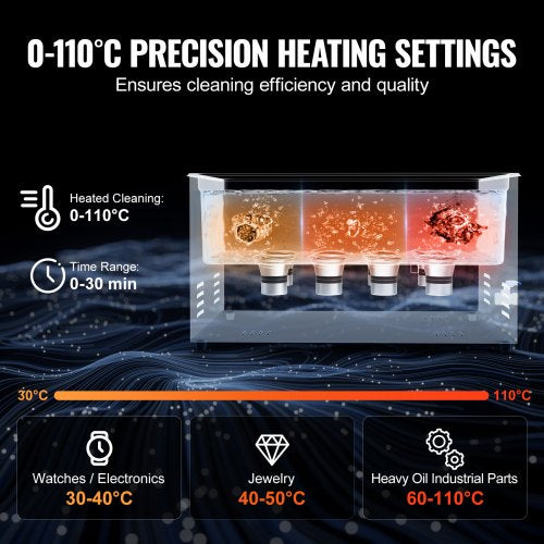 22L Ultrasonic Cleaner with Heater Timer Basket Professional Digital