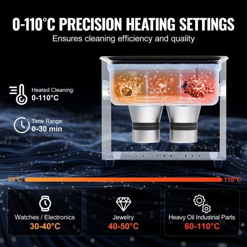 3L Ultrasonic Cleaner with Heater and Timer 150W Stainless Steel Ultrasonic