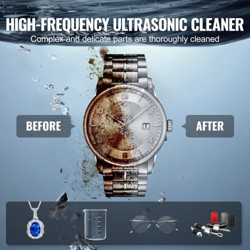 3L Ultrasonic Cleaner with Heater and Timer 150W Stainless Steel Ultrasonic