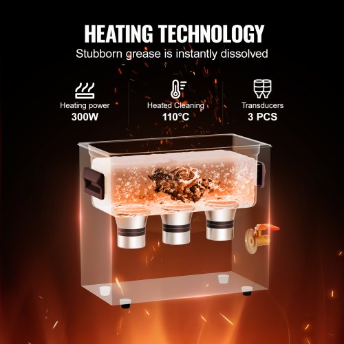 6L Ultrasonic Cleaner with Heater Timer Basket Professional Digital Sonic