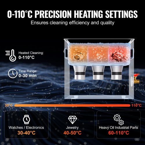 6L Ultrasonic Cleaner with Heater Timer Basket Professional Digital Sonic