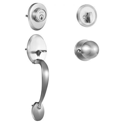 Front Door Handle and Deadbolt Set Satin Nickel Front Door Lock Set