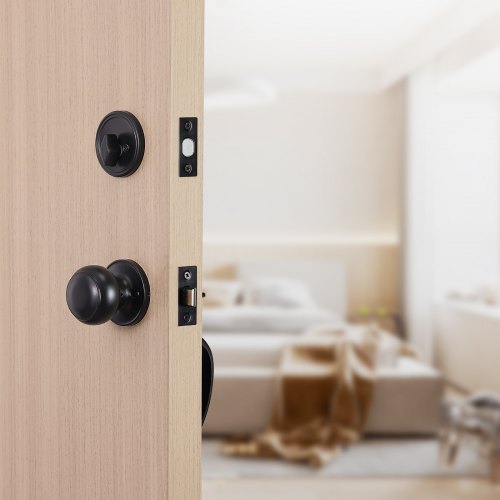 Front Door Handle and Deadbolt Set Matte Black Front Door Lock Set
