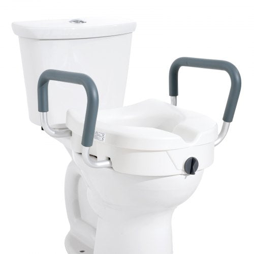 Raised Toilet Seat 5 Height Raised 350 lbs Weight Capacity for Round