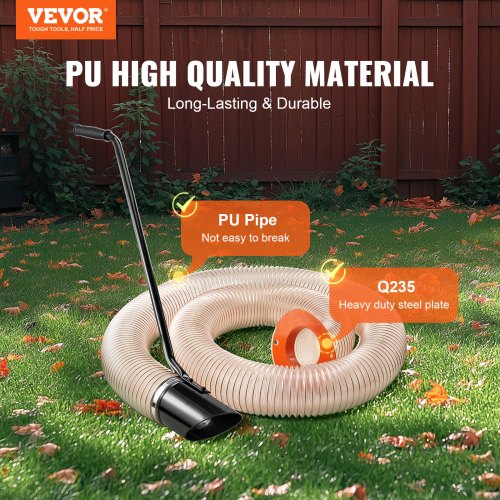 Wood Chipper Shredder Mulcher Leaf Vacuum Kit 4.3 Inch x 13.1 ft Heavy Duty