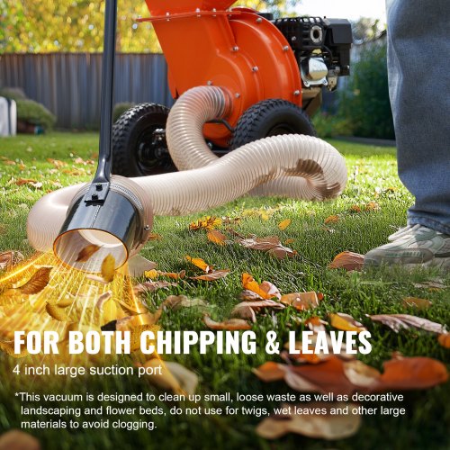 Wood Chipper Shredder Mulcher Leaf Vacuum Kit 4.3 Inch x 13.1 ft Heavy Duty