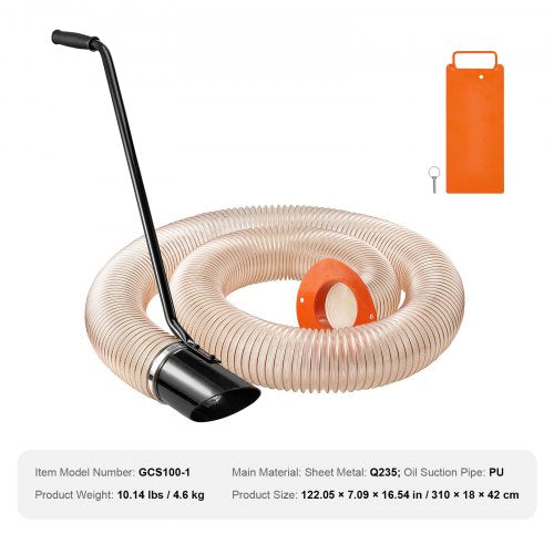 Wood Chipper Shredder Mulcher Leaf Vacuum Kit 4.3 Inch x 13.1 ft Heavy Duty