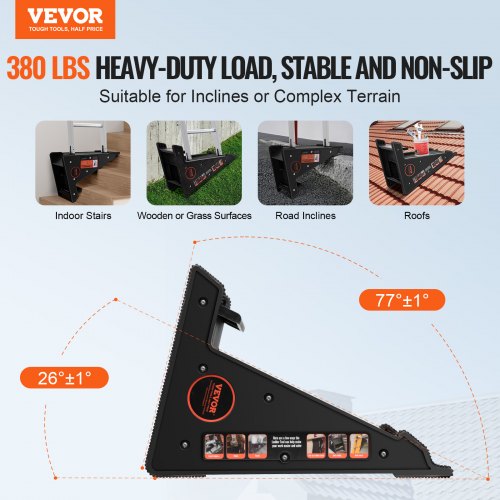 Ladder Levler 380lbs Load PP Ladder Leveling Tool Pitch Hopper Stair