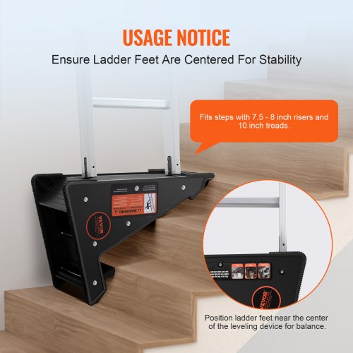 Ladder Levler 380lbs Load PP Ladder Leveling Tool Pitch Hopper Stair