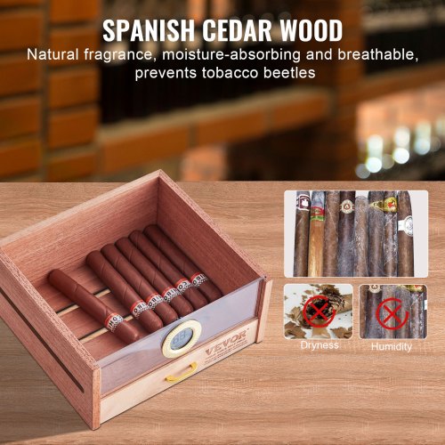 Cigar Humidor Cabinet Handmade Spanish Cedar Wood Cigar Humidor for 100150