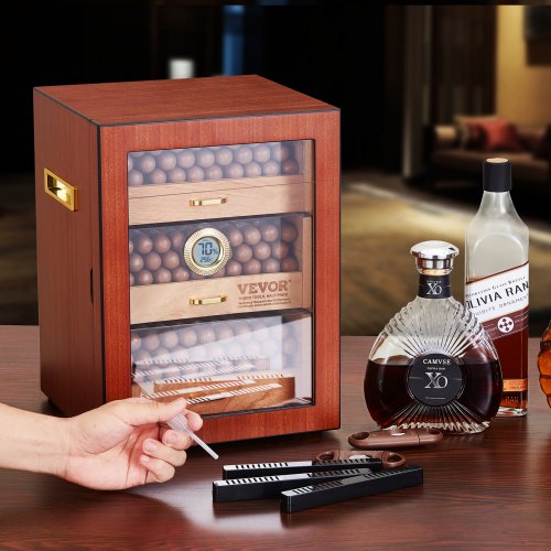 Cigar Humidor Cabinet Handmade Spanish Cedar Wood Cigar Humidor for 100150
