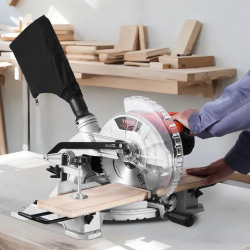 Compound Miter Saw 10Inch Blade 15 Amp Motor 60Tooth Corded Single