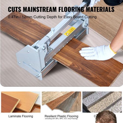 Floor Cutter 13 inch Cuts Vinyl Plank Laminate Engineered Hardwood